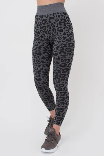 Легінси з анімалістичним принтом LEGGINGS ANIMAL MELANGE 03 Giulia (black), чорний Легінси з анімалістичним принтом LEGGINGS ANIMAL MELANGE 03 Giulia (black), чорний