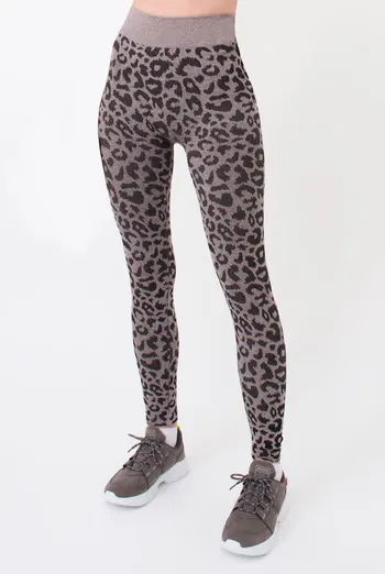 Легінси з анімалістичним принтом LEGGINGS ANIMAL MELANGE 03 Giulia (deep taupe), коричневий Легінси з анімалістичним принтом LEGGINGS ANIMAL MELANGE 03 Giulia (deep taupe), коричневий