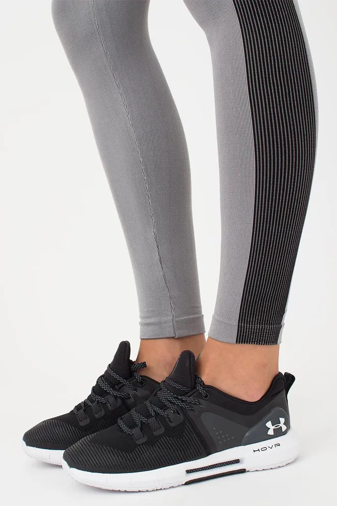 Спортивні легінси безшовні зі вставкою в рубчик LEGGINGS COLOR BLOCK Giulia (ultimate grey), сірий