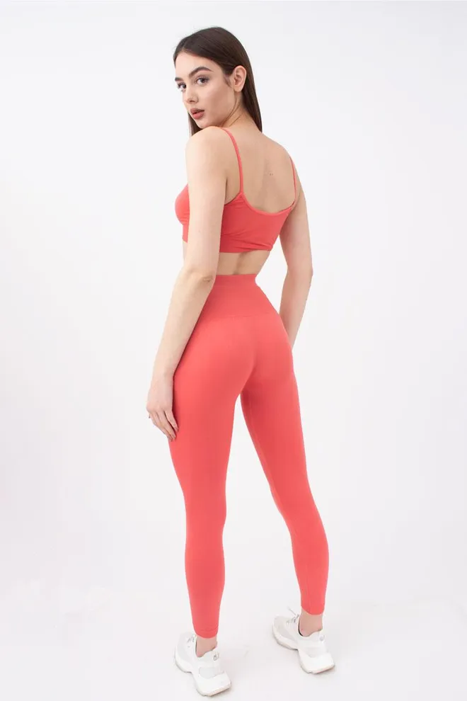 Спортивні безшовні легінси LEGGINGS ENERGY Giulia (burnt coral), помаранчевий