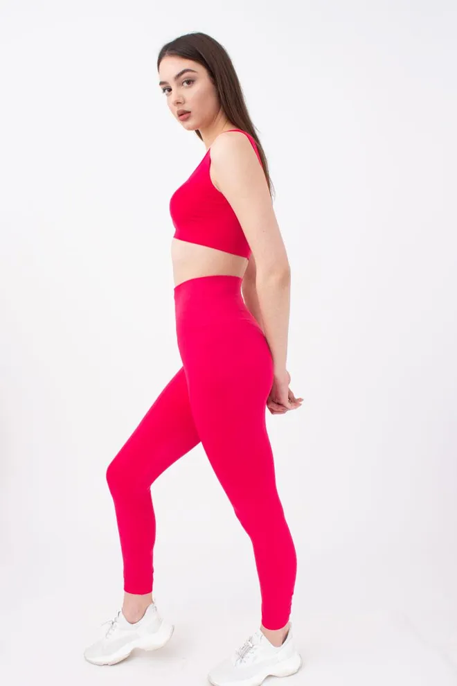 Спортивные бесшовные леггинсы LEGGINGS ENERGY Giulia (raspberry sorbet), розовый