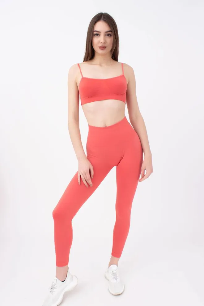 Спортивні безшовні легінси LEGGINGS ENERGY Giulia (burnt coral), помаранчевий