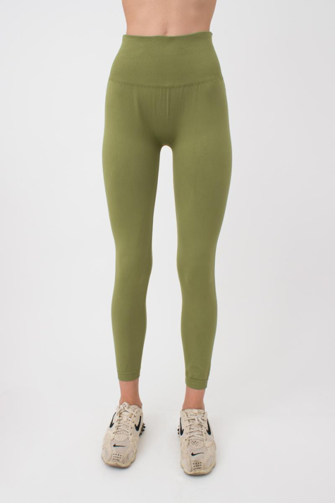 Спортивні безшовні легінси LEGGINGS ENERGY Giulia (olive branch), зелений