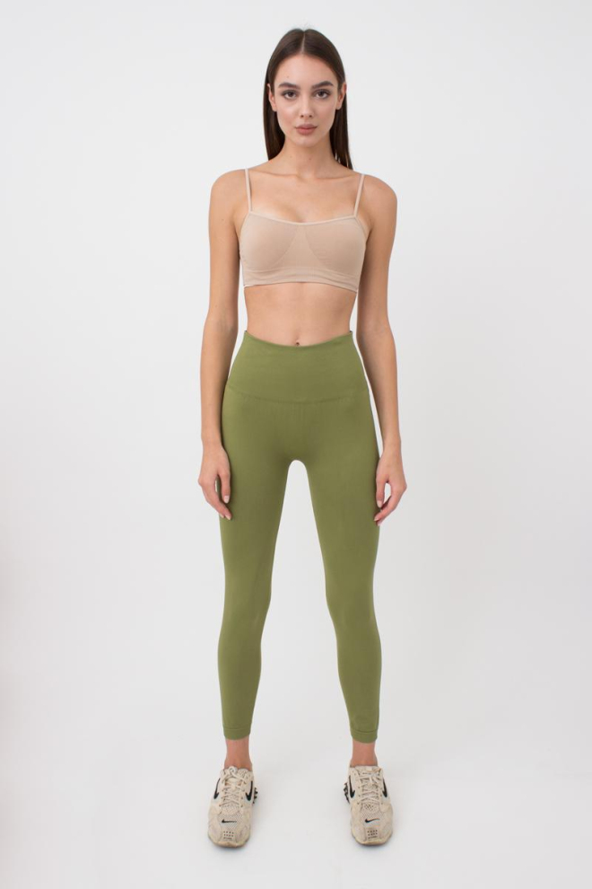 Спортивні безшовні легінси LEGGINGS ENERGY Giulia (olive branch), зелений