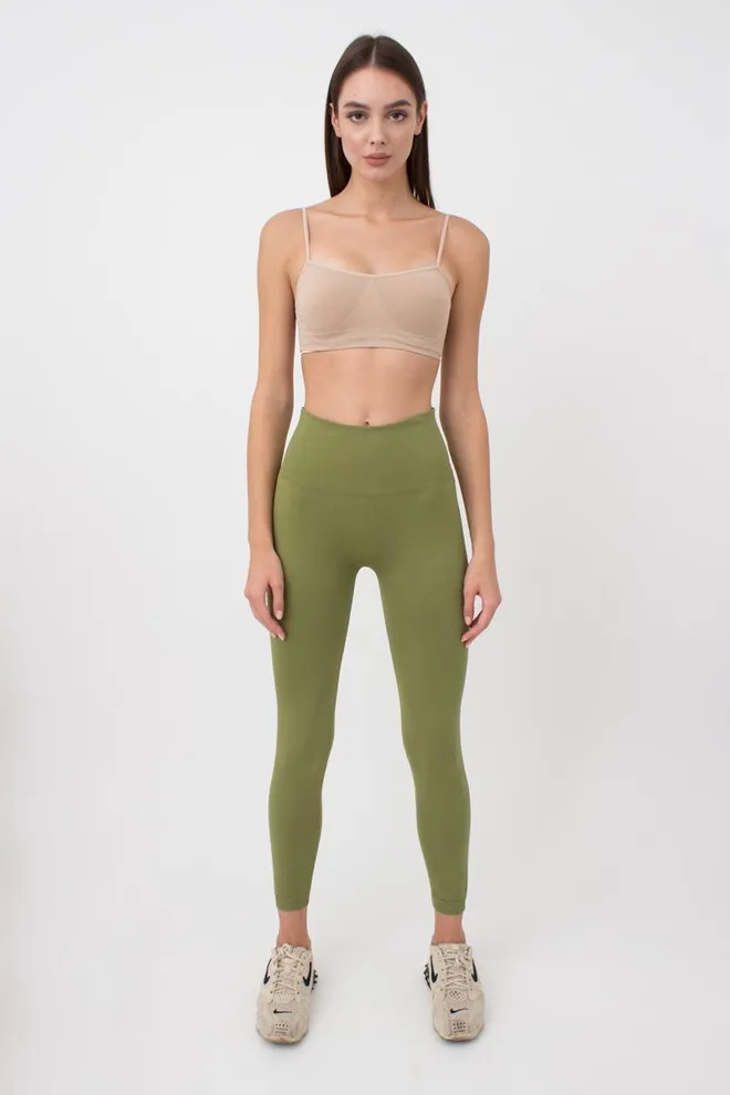 Спортивные бесшовные леггинсы LEGGINGS ENERGY Giulia (olive branch), зеленый
