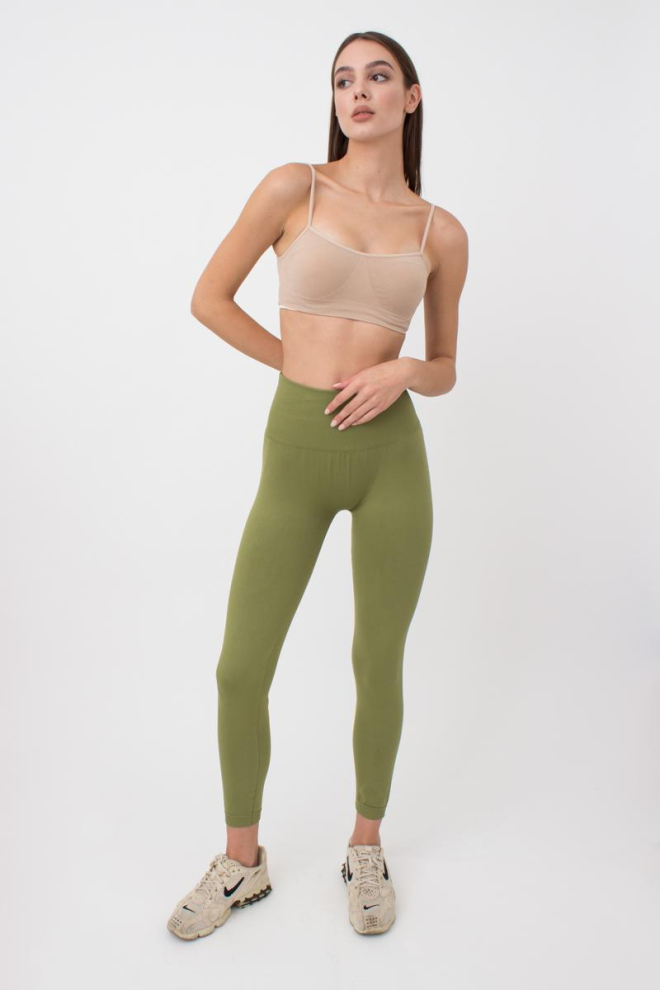 Спортивні безшовні легінси LEGGINGS ENERGY Giulia (olive branch), зелений