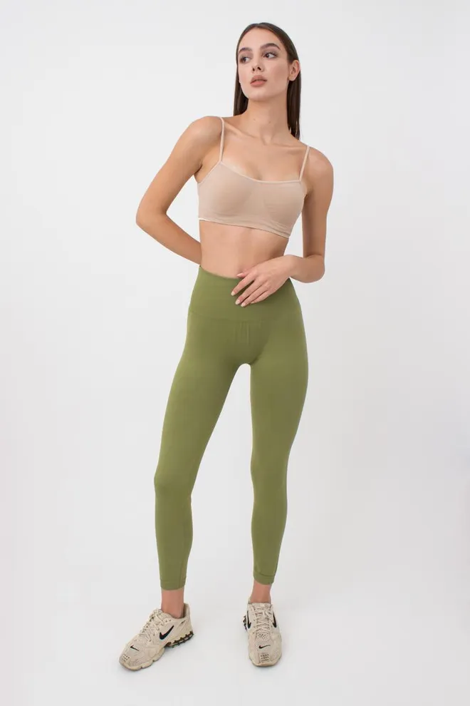Спортивные бесшовные леггинсы LEGGINGS ENERGY Giulia (olive branch), зеленый