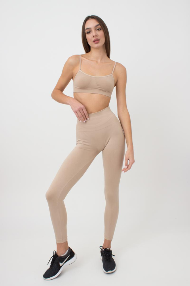 Спортивні безшовні легінси LEGGINGS ENERGY Giulia (naturale), бежевий