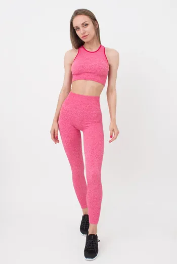 Легінси спортивні в рубчик Leggings Rib Melange Giulia (viva magenta)