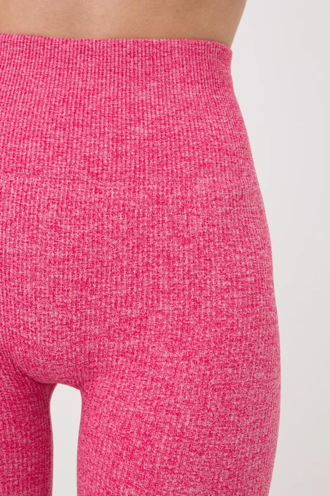 Леггинсы спортивные в рубчик Leggings Rib Melange Giulia (viva magenta)