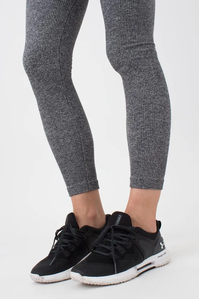 Леггинсы спортивные в рубчик Leggings Rib Melange Giulia (black), черный