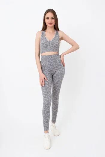 Легінси спортивні в рубчик LEGGINGS RIB WELLNESS Giulia (без упаковки) (ultimate grey), сірий