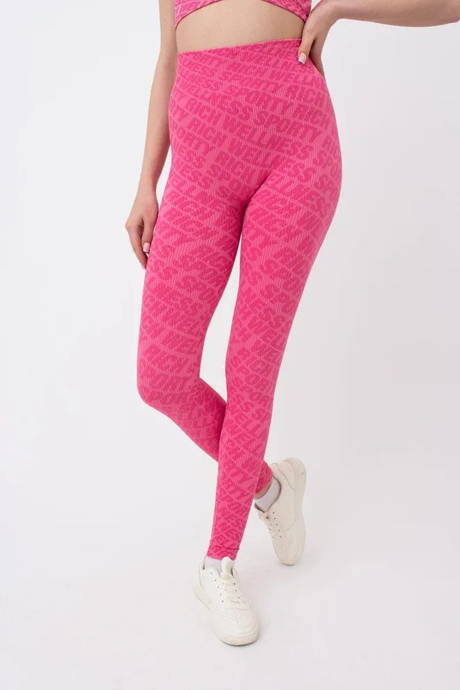 Легінси спортивні в рубчик LEGGINGS RIB WELLNESS Giulia (без упаковки) (bubblegum), рожевий