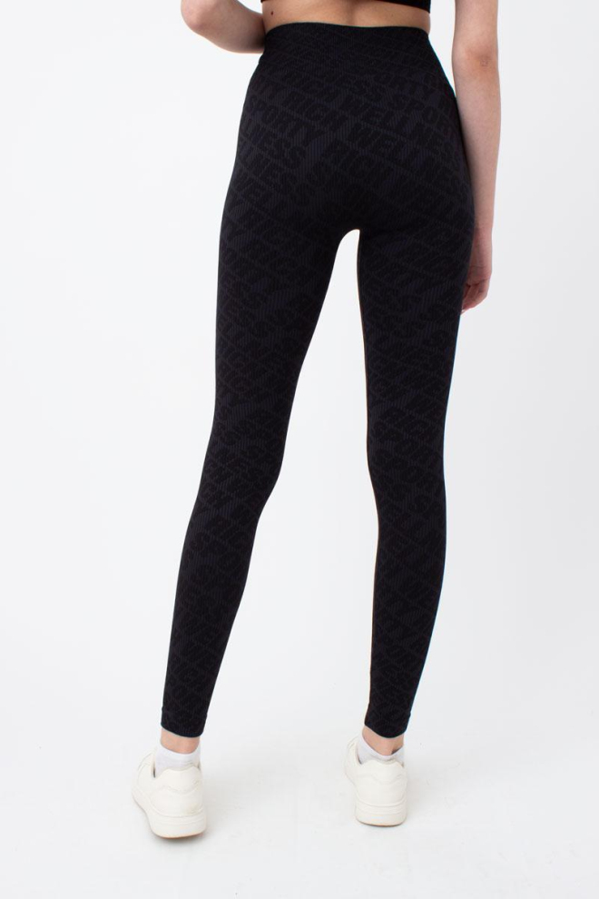 Легінси спортивні в рубчик LEGGINGS RIB WELLNESS Giulia (без упаковки) (black), чорний