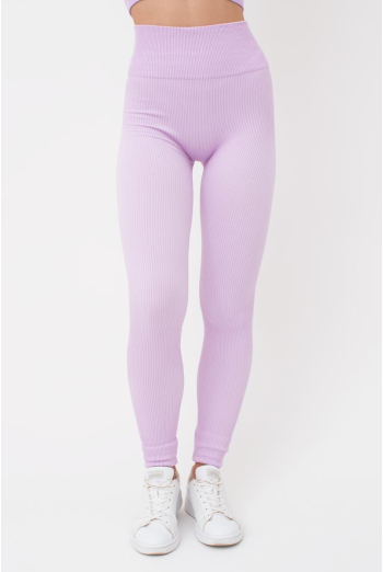 Легінси спортивні в рубчик з моделюючим швом LEGGINGS RIB Giulia (orchid bloom), фіолетовий