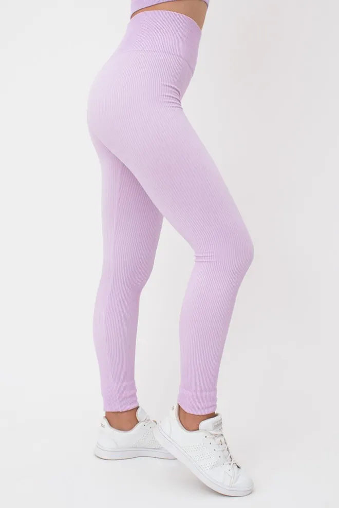 Легінси спортивні в рубчик з моделюючим швом LEGGINGS RIB Giulia (orchid bloom), фіолетовий
