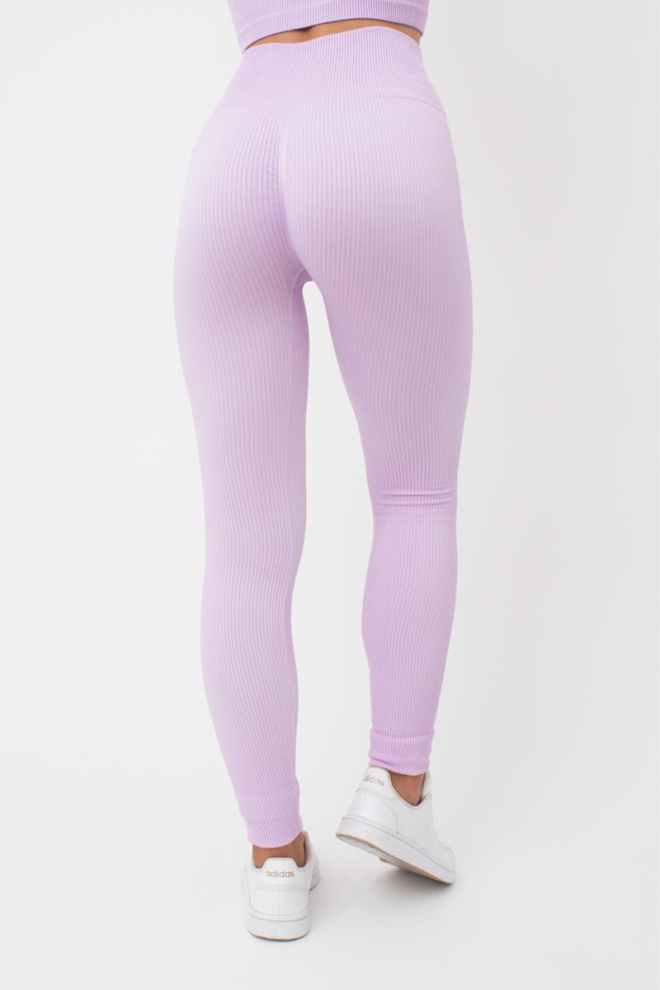 Легінси спортивні в рубчик з моделюючим швом LEGGINGS RIB Giulia (orchid bloom), фіолетовий