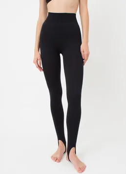 Леггинсы спортивные со штрипками LEGGINGS STRAPS Giulia (black), черный