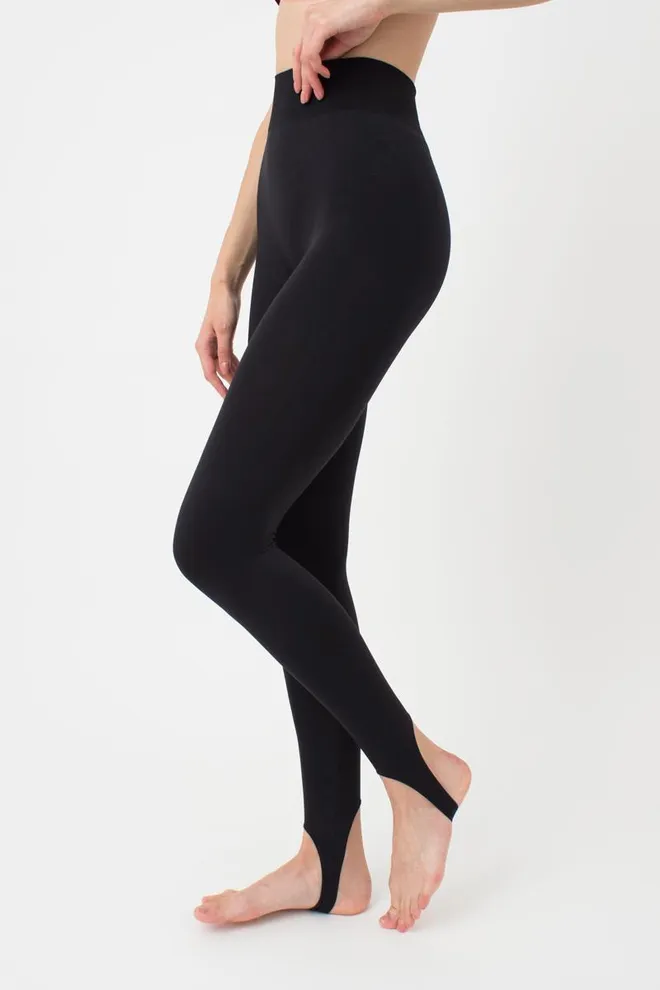 Леггинсы спортивные со штрипками LEGGINGS STRAPS Giulia (black), черный