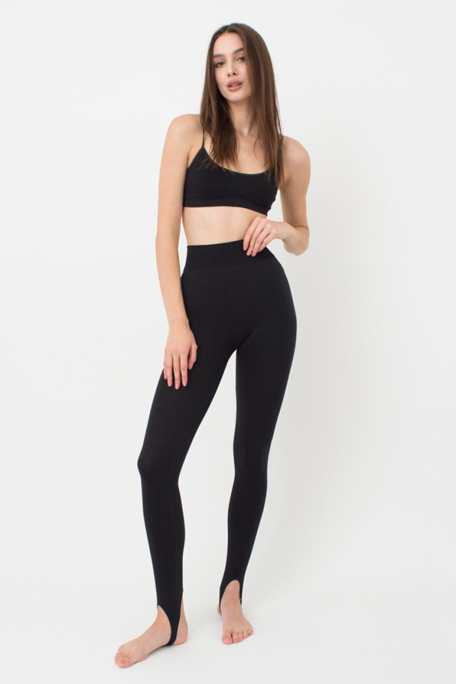 Леггинсы спортивные со штрипками LEGGINGS STRAPS Giulia (black), черный