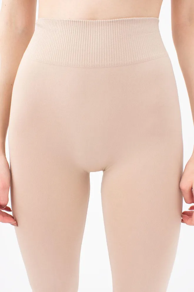 Безшовні легінси з мікрофібри LEGGINGS Giulia (naturale), бежевий