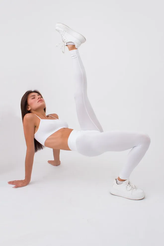 Безшовні легінси з мікрофібри LEGGINGS Giulia (bianco), білий