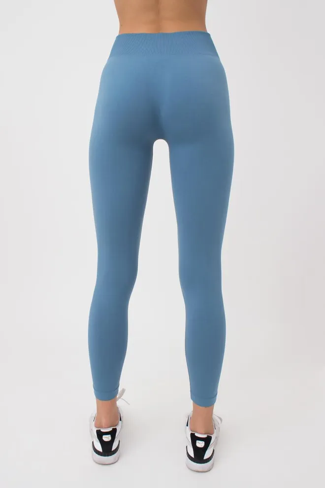 Безшовні легінси з мікрофібри LEGGINGS Giulia (spring lake), блакитний