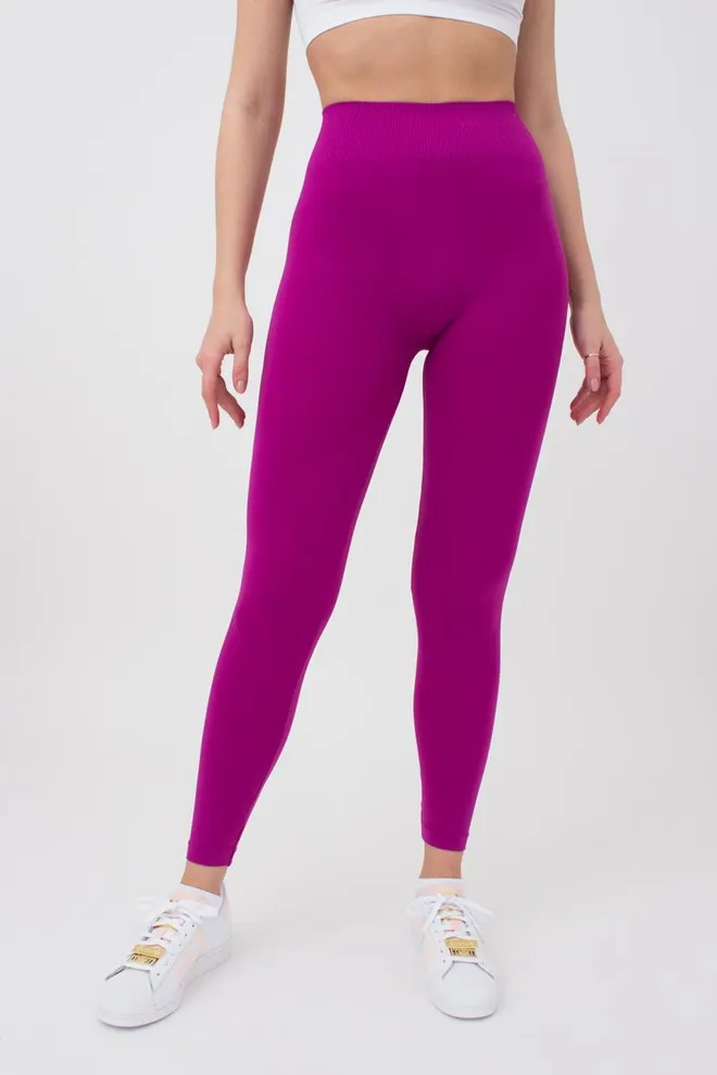 Безшовні легінси з мікрофібри LEGGINGS Giulia (dahlia), фіолетовий