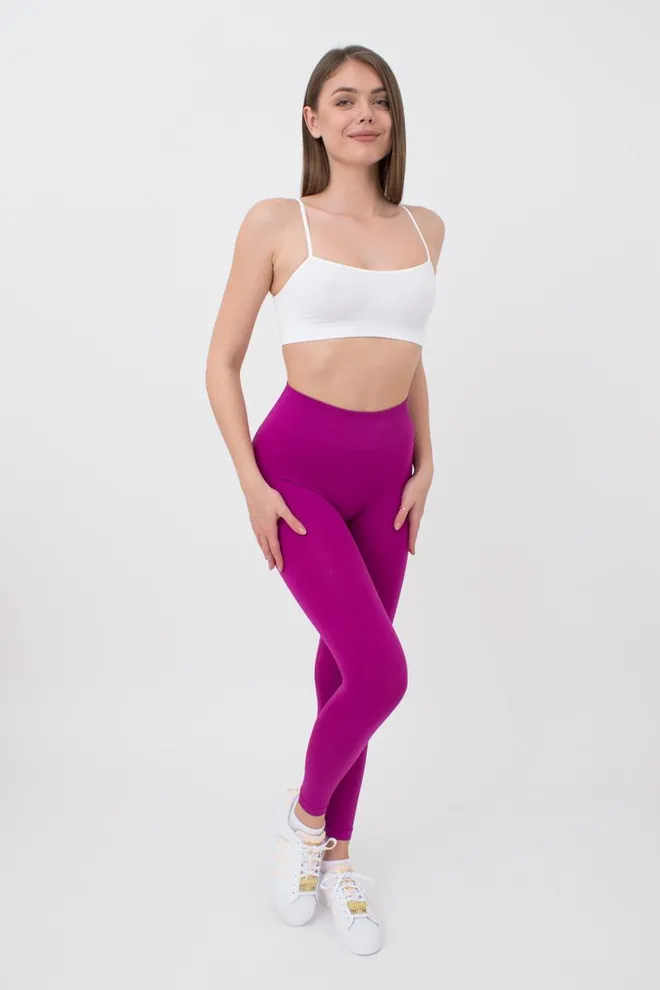 Безшовні легінси з мікрофібри LEGGINGS Giulia (dahlia), фіолетовий
