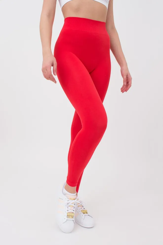 Безшовні легінси з мікрофібри LEGGINGS Giulia (poinciana), червоний