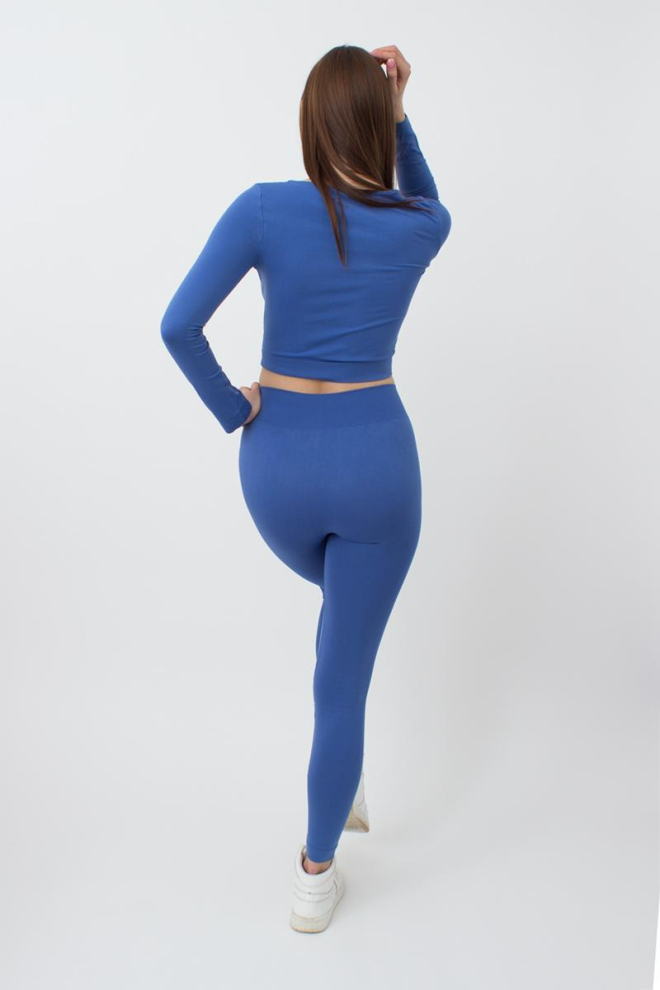 Безшовні легінси з мікрофібри LEGGINGS Giulia (skydiver), синій
