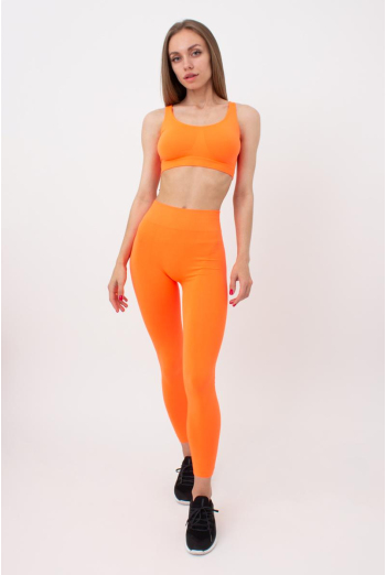 Бесшовные спортивные леггинсы из микрофибры LEGGINGS 02 Giulia (orange neon), оранжевый Бесшовные спортивные леггинсы из микрофибры LEGGINGS 02 Giulia (orange neon), оранжевый