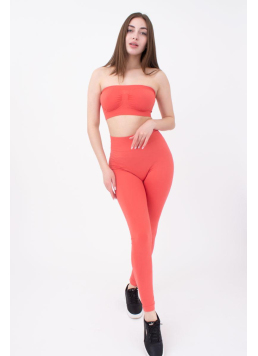 Безшовні спортивні легінси з мікрофібри LEGGINGS 02 Giulia (burnt coral), помаранчевий