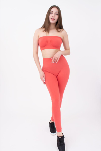 Бесшовные спортивные леггинсы из микрофибры LEGGINGS 02 Giulia (burnt coral), оранжевый Бесшовные спортивные леггинсы из микрофибры LEGGINGS 02 Giulia (burnt coral), оранжевый