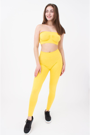 Безшовні спортивні легінси з мікрофібри LEGGINGS 02 Giulia (illuminating), жовтий