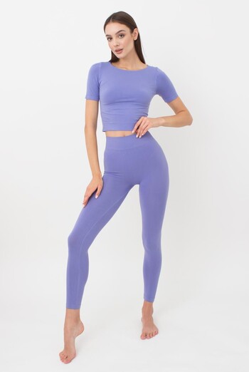 Безшовні спортивні легінси з мікрофібри LEGGINGS 02 Giulia (very peri), фіолетовий