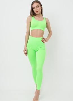 Безшовні спортивні легінси з мікрофібри LEGGINGS 02 Giulia (green neon), зелений