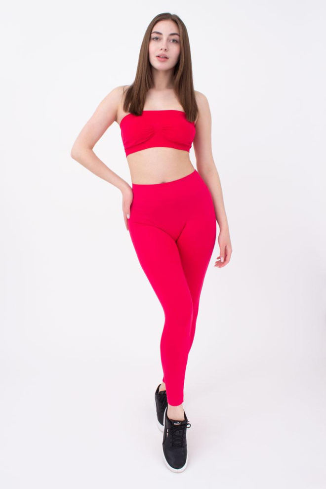 Безшовні спортивні легінси з мікрофібри LEGGINGS 02 Giulia (raspberry sorbet), рожевий