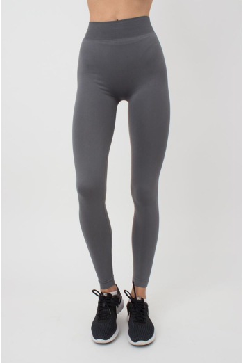 Бесшовные спортивные леггинсы из микрофибры LEGGINGS 02 Giulia (poppy seed), серый