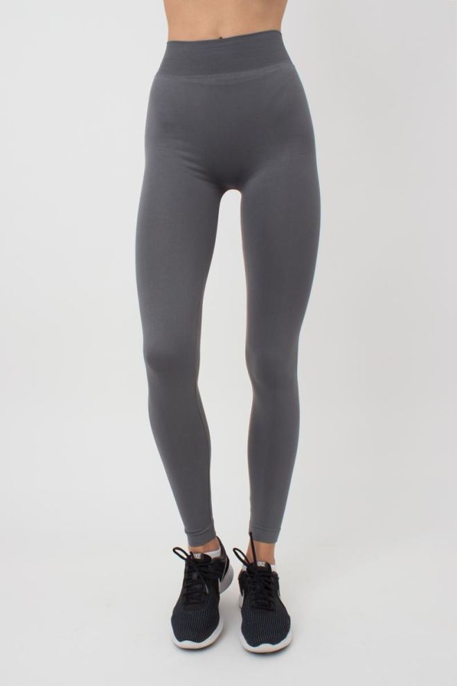 Бесшовные спортивные леггинсы из микрофибры LEGGINGS 02 Giulia (poppy seed), серый