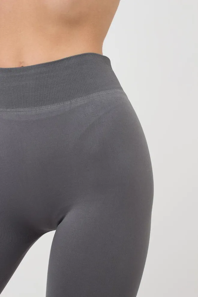 Безшовні спортивні легінси з мікрофібри LEGGINGS 02 Giulia (poppy seed), сірий