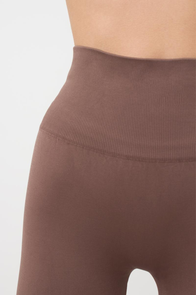 Бесшовные спортивные леггинсы из микрофибры LEGGINGS 02 Giulia (deep taupe), коричневый