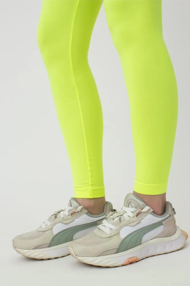 Безшовні спортивні легінси з мікрофібри LEGGINGS 02 Giulia (yellow neon), жовтий