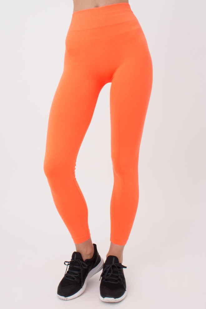 Бесшовные спортивные леггинсы из микрофибры LEGGINGS 02 Giulia (orange neon), оранжевый