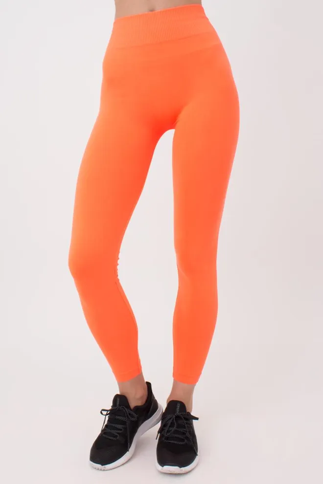 Безшовні спортивні легінси з мікрофібри LEGGINGS 02 Giulia (orange neon), помаранчевий