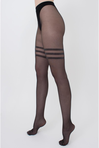 Колготки з імітацією панчіх Lima lurex 20 den model 2 Giulia (nero/silver), чорний Колготки з імітацією панчіх Lima lurex 20 den model 2 Giulia (nero/silver), чорний