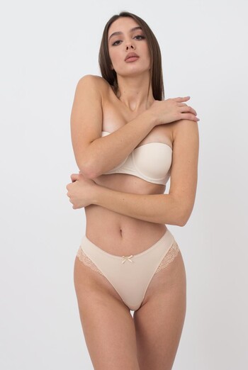 Жіночі мереживні труси бразіліана Linda 2201/02 Giulia (beige)