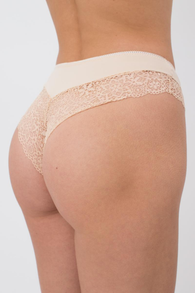Жіночі мереживні труси бразіліана Linda 2201/02 Giulia (beige)