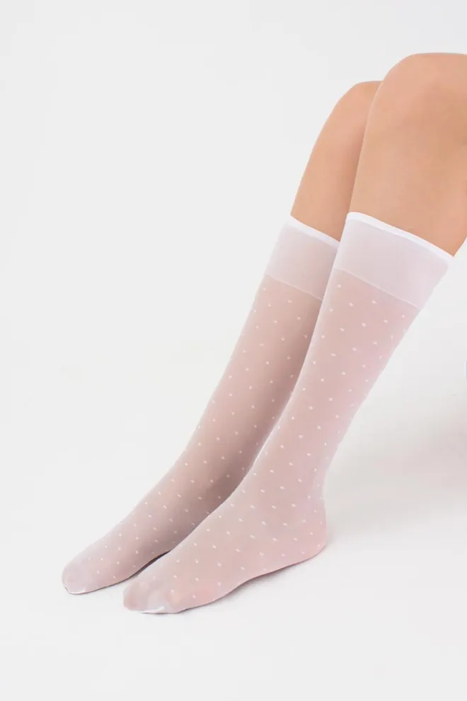 Детские гольфы c рисунком LNG-04 gambaletto (bianco)