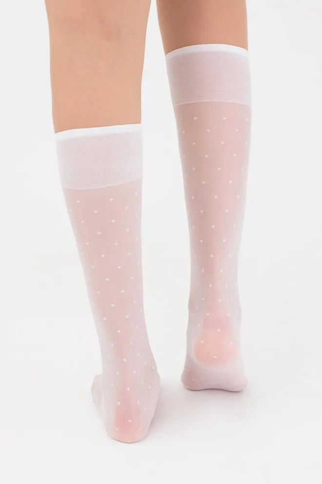 Детские гольфы c рисунком LNG-04 gambaletto (bianco)